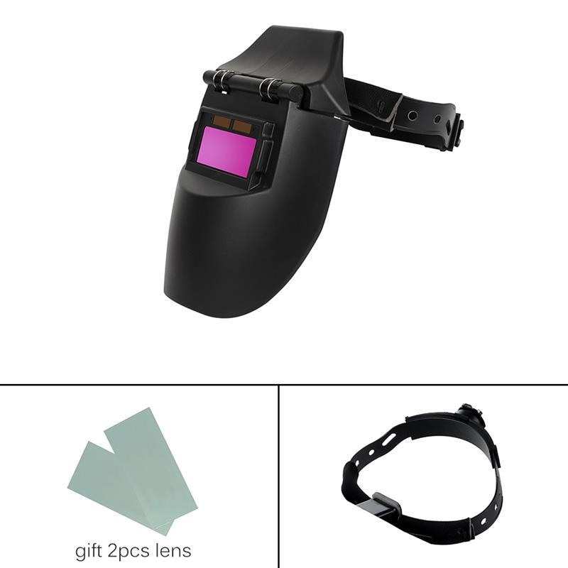 Solar Automatic Dimming Photoelectric Welding Mask Head-Mounted Argon Arc Welding Cap Welding Protective Helmet: C