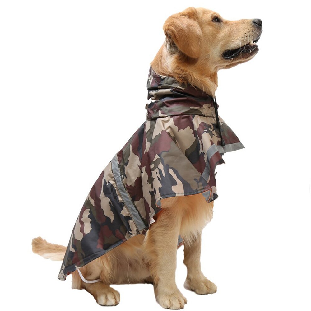 Hund Regenmantel Jacke Tarnung Mantel Für Hunde Regen Mantel Wasserdicht Welpen Haustier Kostümich M-XXL