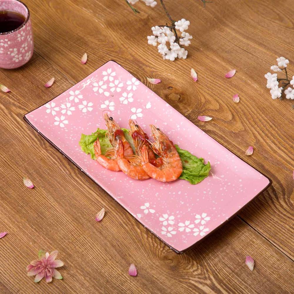 Sakura-kuvio lautaset astiat keraaminen lautanen salver jälkiruoka ruoka-astia välipala kakkutarjotin ravintola astiat tarjoiluastiat