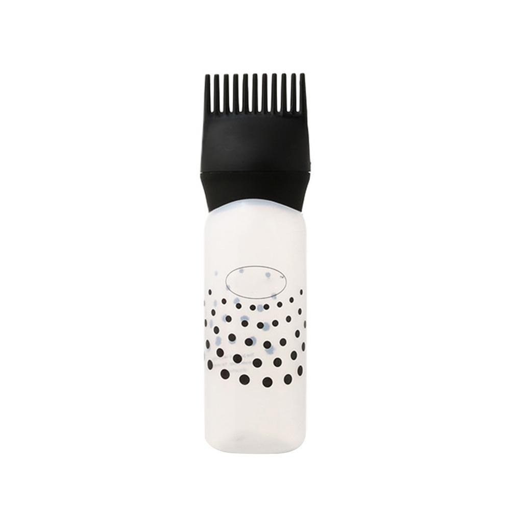 Aplicador de shampoo de tingimento, ferramentas para pintar cabelo 3 cores 120ml, pente de óleo, aplicador de tinta de cabelo, ferramenta de estilo para coloração de cabelo: Black