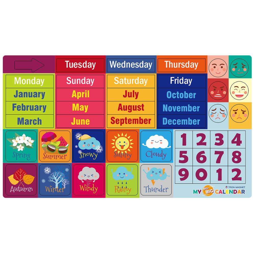 Weather Calendar Magnetic Board Development Learning Enlightenment Children Toys