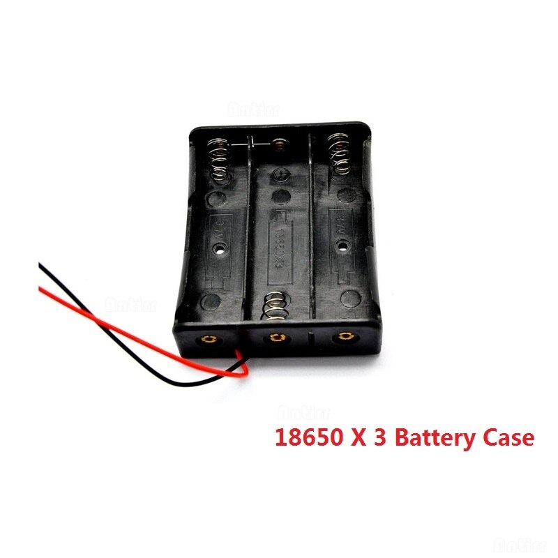 Black Plastic 1x 2x 3x 4x 18650 Battery Storage Box Case 1 2 3 4 Slot Way DIY Batteries Clip Holder Container With Wire Lead Pin