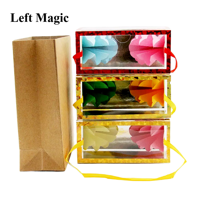 Large Appearing Flower Boxes Dream Bag Magic Tricks Size(28*11*11cm) Flower From Empty Box Stage Magic Props Magician Illusion