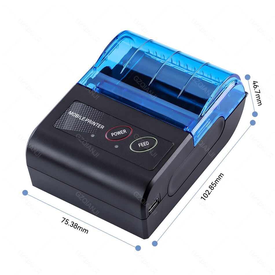 Mini Blau Bluetooth Thermische Rechnung Drahtlose Drucker USB POS Rechnung Drucker Tintenlosen Android iOS Handy, Mobiltelefon Drucker Impresoras Für SII