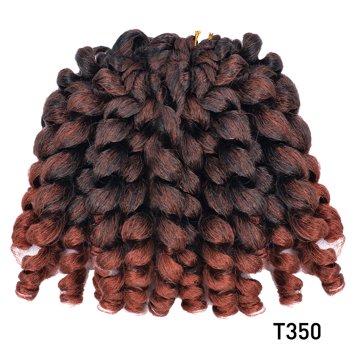 Extensión de cabello sintético degradado para mujeres negras, rizo de varita Jumpy, trenzas de ganchillo, cabello rizado de rebote jamaiquino: 4/27HL / 10 pulgadas