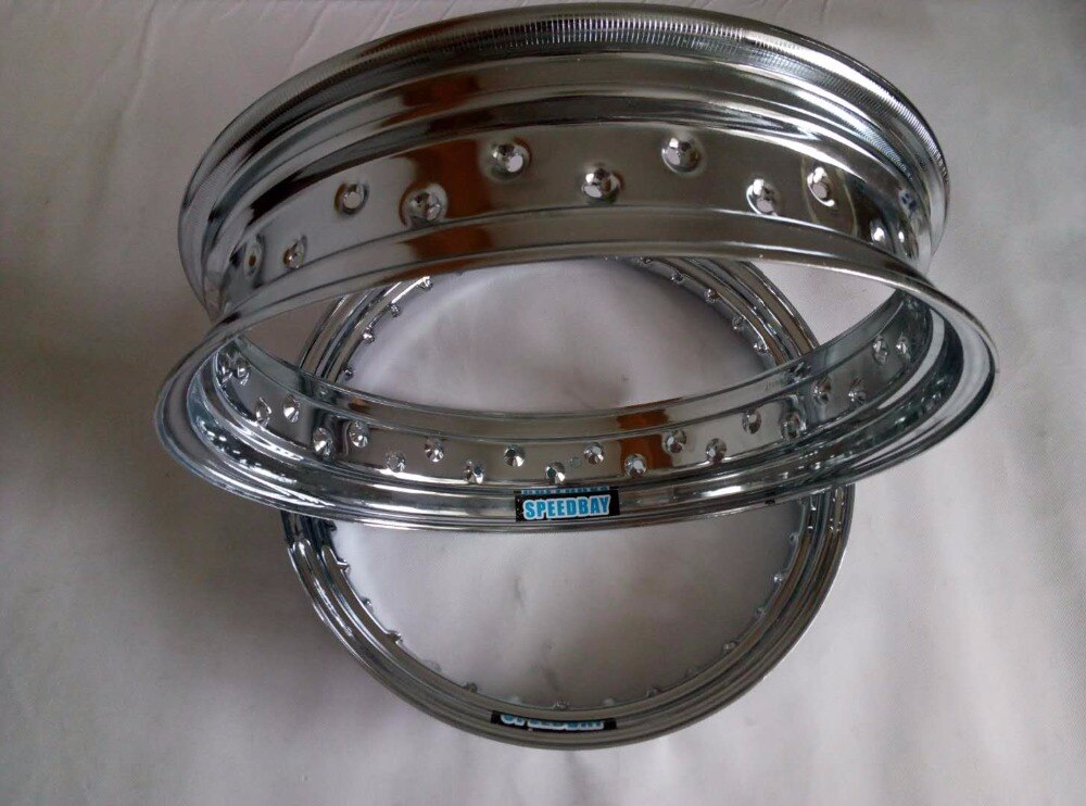 2.75 x 15 1.85 x 16 2.15 x 16 2.50 x 16 tommer 36 eger huller stål motorcykel fælge