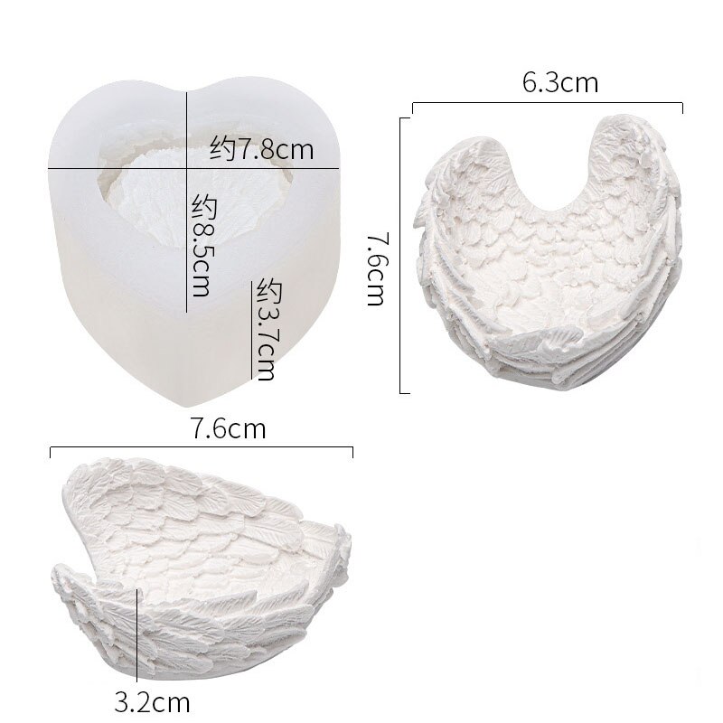 Engel FlüGel Beton Tablett Zement Handwerk Silikon bilden Aromatherapie Gips Gips Wohnkultur Schmuck Dispaly Fach Formen: A
