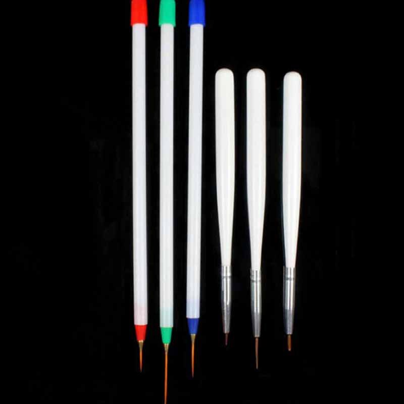 Aacar 6Pcs Nail Art Set Puntjes Schilderij Tekening Nail Art Brush Pen