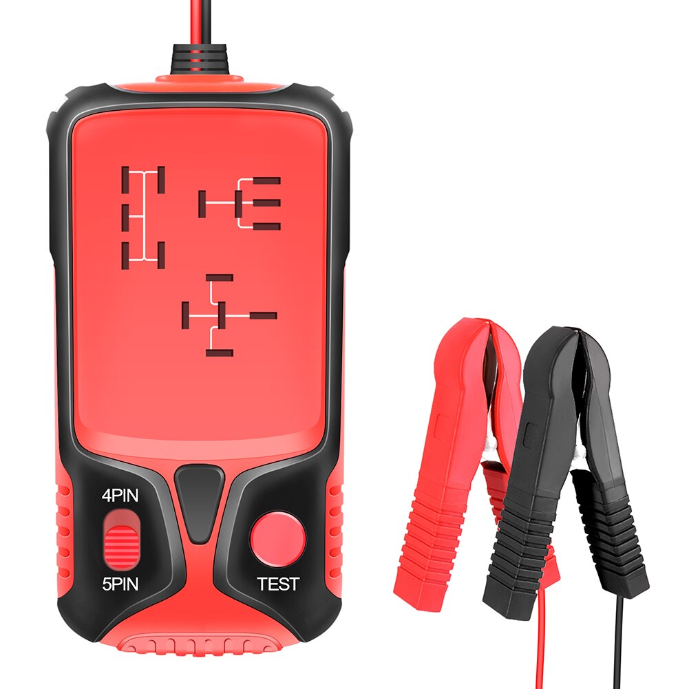 Car Relay Tester 12V Electronic Automotive Relay Tester Universal for Auto Battery Checker Alternator Analyzer Diagnostic Tool: Red