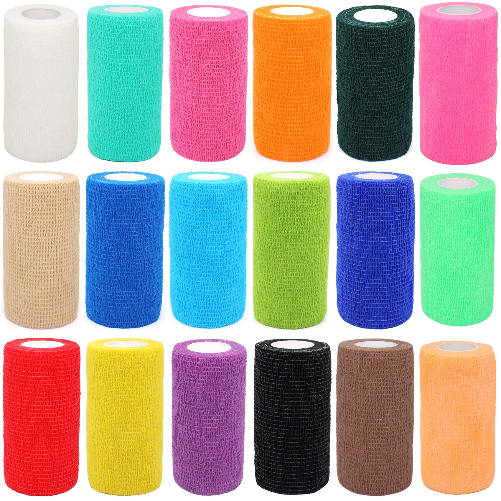 4 Inch 18 Rolls Self Aanhangend Wrap 4 Inch Zelfklevende Bandages Wrap Tape Stretch Bandage Zelfklevende Bandage Wraps