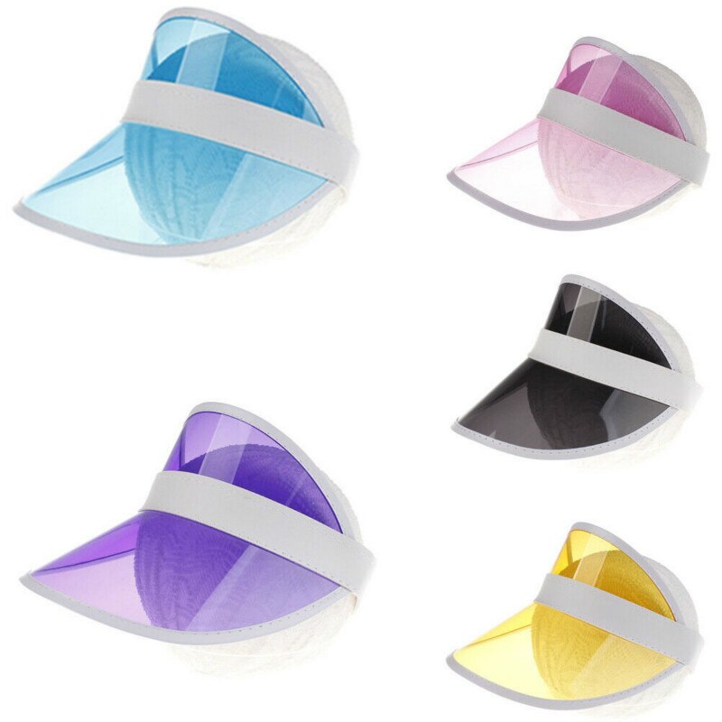 Visera de plástico para niños y niñas, gorra Anti-UV, protector solar transparente, gorra para el sol