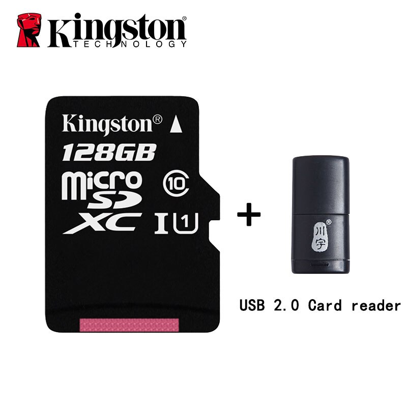 Oryginalny Kingston karta MicroSD karta pamięci Flash 64GB 128G 32GB 16G Class10 TF karty microSDHC microSDXC micro sd 8GB do telefonu: 128G-C286