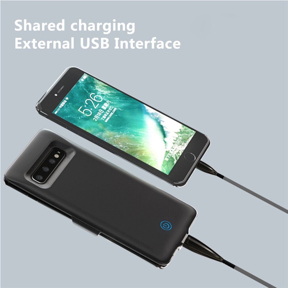 NTSPACE 6000/7000mAh External Phone Power Case For Samsung Galaxy S10 Portable PowerBank Backup Battery Charger Cover