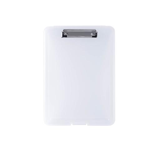 Vandtæt skriveblok klip filboks plastfolie opbevaringsboks udendørs vandtæt klipbræt udklipsholder  a4 papirholder kontor: Hvid