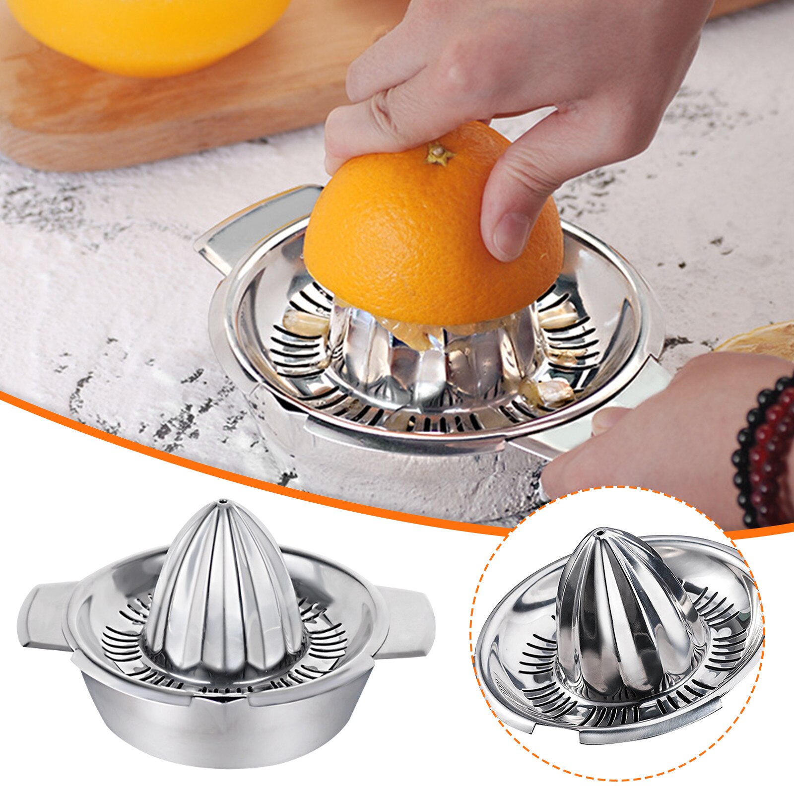 316 Roestvrij staal Handmatige Juicer - Citroenpers & Sinaasappelpers