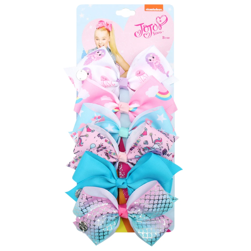 Ncmama-lazos de JOJO para niña, pinzas para el pelo, pasadores de agarre para el pelo, accesorios para el cabello de de , 5 ", 6 unids/set: Morado oscuro