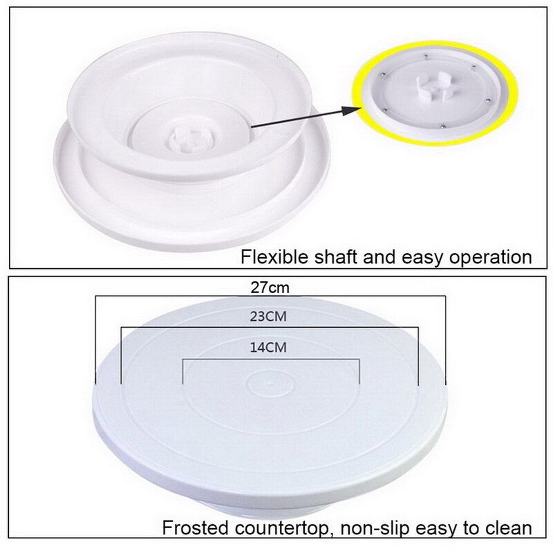 Plastic Cake Rotating Table DIY Baking Cake Stand Cake Turntable Rotating Cake Decorating Baking Tool Kitchen Supplies