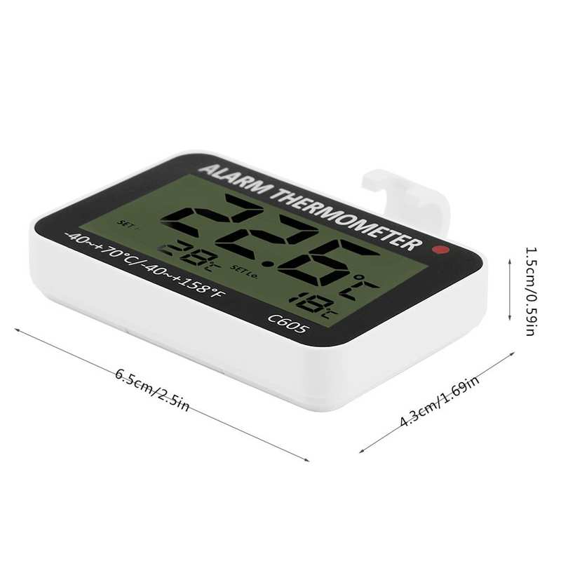 LCD Large Refrigerator Fridge Freezer Digital Thermometer Temperature Meter with Rack