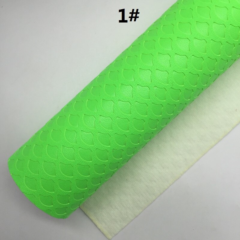 Tela de cuero de imitación de sirena de neón, hojas de cuero sintético de Tela de cuero para hacer lazos, 21x29cm, bricolaje, T376, 1 ud.: 1
