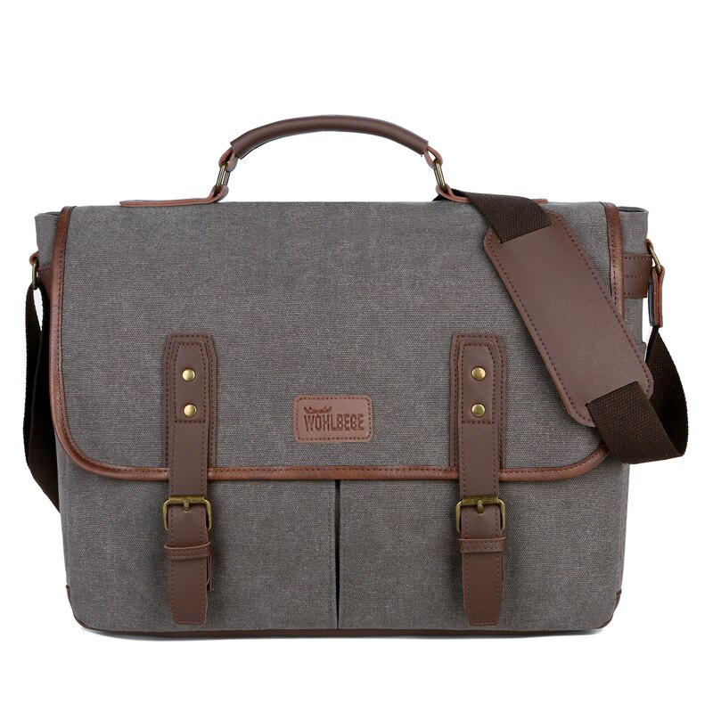 Bolso de viaje para hombre, bolso de hombro para hombre, bandolera de negocios, maletín multifunción, bolso de gran capacidad para tiempo libre: Gray