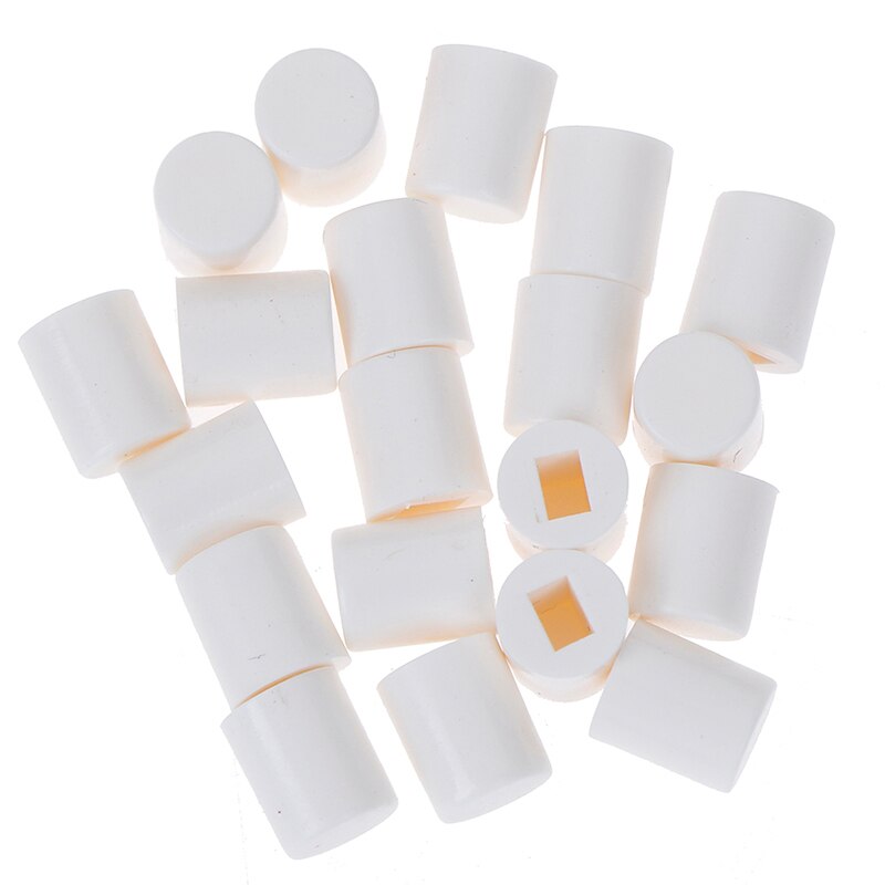 20Pcs Tactile Push Button Switch Cap 10mm Applies 6*7mm Self-locking Switch Button Cap High Qulaity: White
