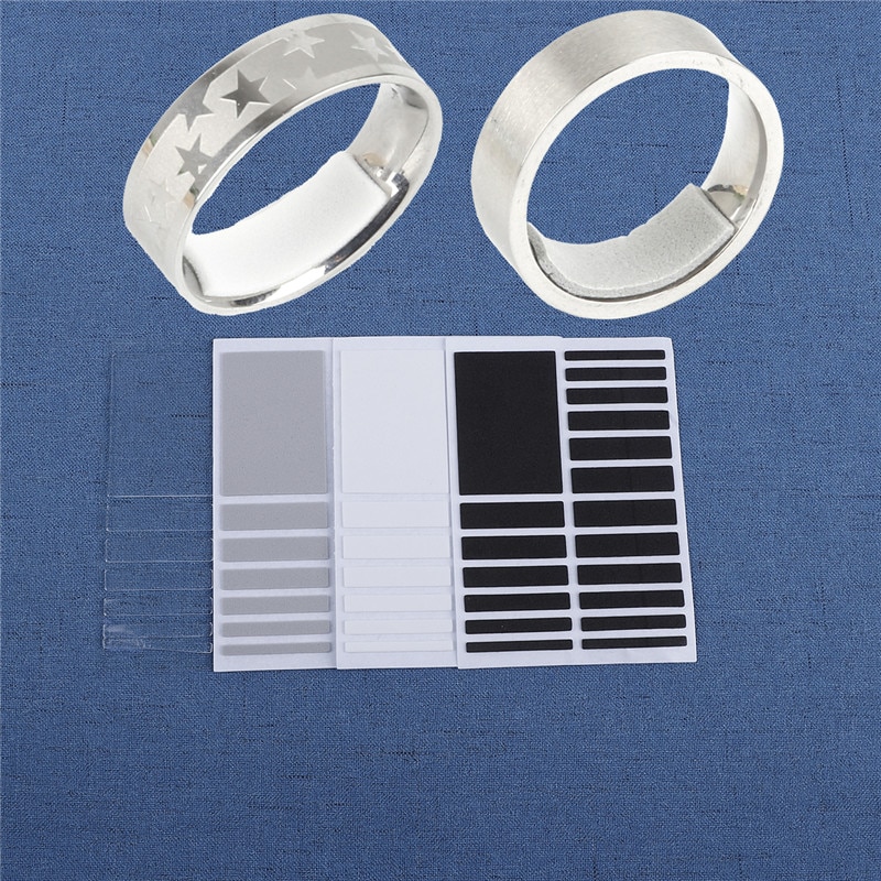 Clear/White/Grey/Black Clear Rubber Sticker Ring Size Adjuster Tool Jewelry Parts Accessories