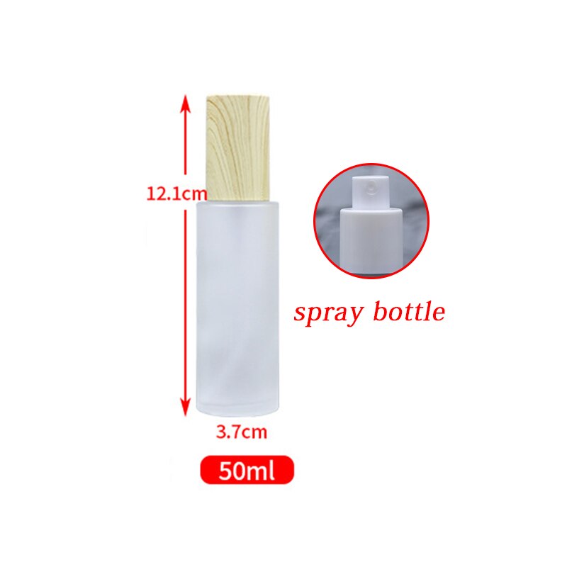 20/30/40/50/60/80ml Holz Milchglas Spray Flasche Lotion Pumpe Flüssigkeit sprayer Feinen Nebel Nachfüllbare Flaschen Holz Kappe Parfüm: D