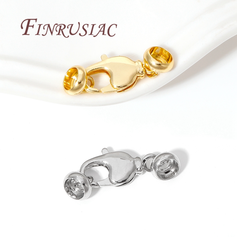 1-5 unids/lote 18K cierre de langosta chapado en oro Real para joyería, sujetadores para pulseras, cierres de collar, accesorios de hallazgos DIY