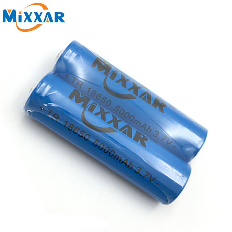 ZK5 2 stks/partij De sterke licht Mixxar zaklamp oplaadbare lithium batterij 3.7V 18650 batterij Li-Ion accu 5000mAh