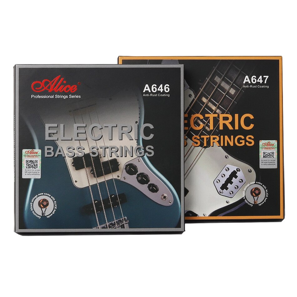 Alice A646 A647 Elektrische Bas Snaren Set 4 Strings Zeshoekige Core Anti-Roest Coating
