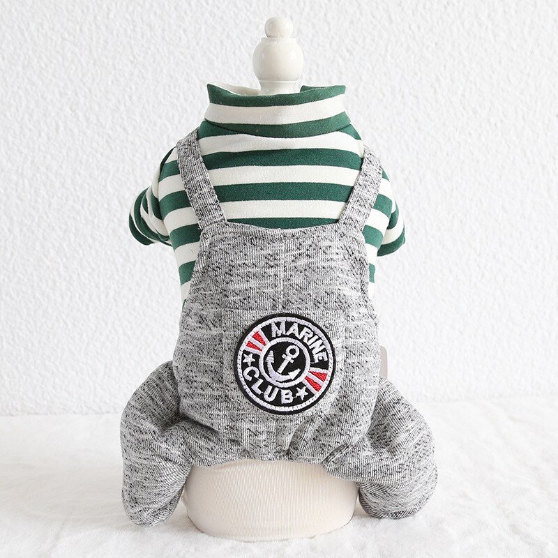 Vêtements d'ancre rayés pour animaux de compagnie, quatre pattes, cinq couleurs, tailles Xs à xl, au choix des produits pour animaux, automne et hiver