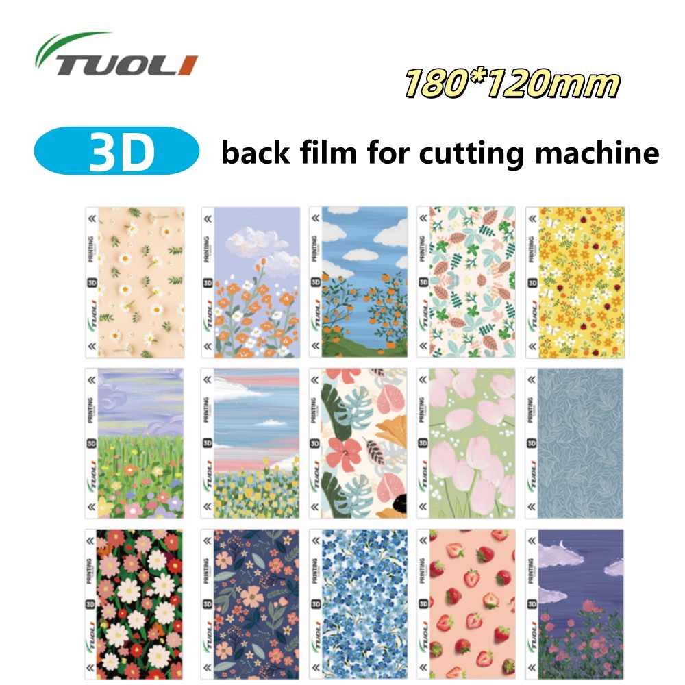 TUOLI 3D Animal película protectora trasera pegatina de teléfono cubierta de hoja para teléfono inteligente piel TL168 TL568 TL518 TL168Plus máquina cortadora: Profundo niebla gris / 82 unids