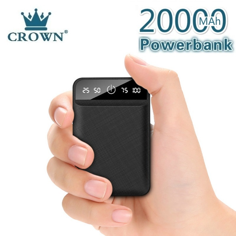 Power Bank 20000mAh Dual USB batteria esterna per telefono cellulare carica rapida per iphone xiaomi mi caricabatterie portatile mini PowerBank