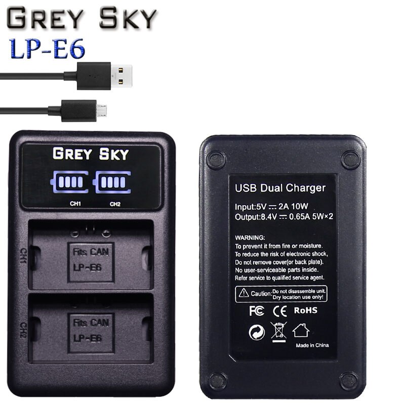Batería para cámara Canon 5D Mark II III 7D 60D EOS 80D 70D 6D, accesorios L50, 2650mAh, 7,4 V, LP-E6 LPE6 LP E6, 4 Uds.