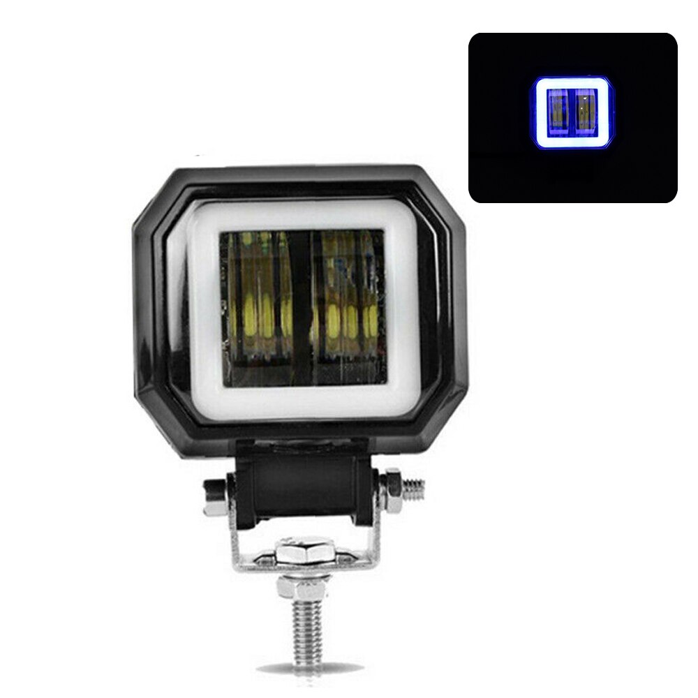 3INCH 20W LED WORK LIGHT SPOT DRIVING FOG LIGHTS HEADLIGHT CAR SUV BOAT WAGON PICKUP CAMPER MOTORCYCLE 12V 24V AUXILIARY LIGHT: 1X SQUARE WHITE BLUE