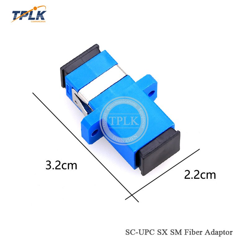 Adattatore a fibra ottica del connettore dello SC UPC di 200 pz/lotto, accoppiatore della fibra di comunicazioni di Digital di SX di SM