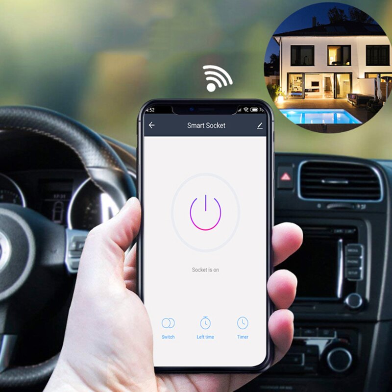 Wifi bryter stikkontakt plugg uk trådløs forlenger fjernkontroll uttak adapter energimåler smart hjemmeautomatisering mobiltelefon kompatibel