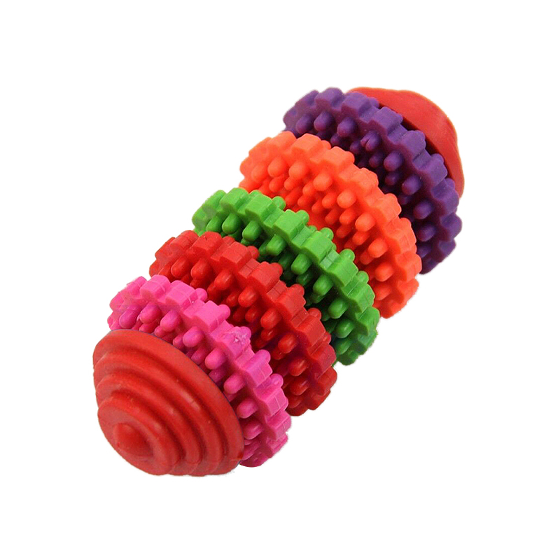 Health Durable Gear Gums Teething Teeth Rubber Pet Cat Dog Toys Pet Dog Puppy Dental Pet Supplies Chew Toys for Large Small Dogs: 5 rows of teeth
