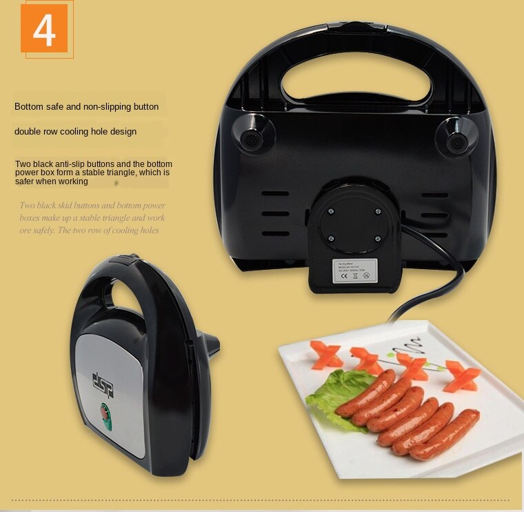 Household Grilled Sausage Dog Machine Electric Crispy Corn Hotdog Waffle Maker Breakfast Frying Pan Hotdog Corn Baking EU