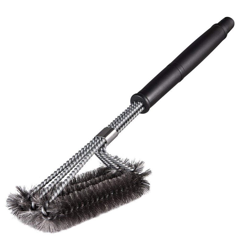 Cepillo de barbacoa, 3 en 1 cepillo de limpieza de cepillo de parrilla de barbacoa & espátula de alambre de acero inoxidable, adecuado para barbacoa, herramienta de parrilla ZXH: 1pc grill brush