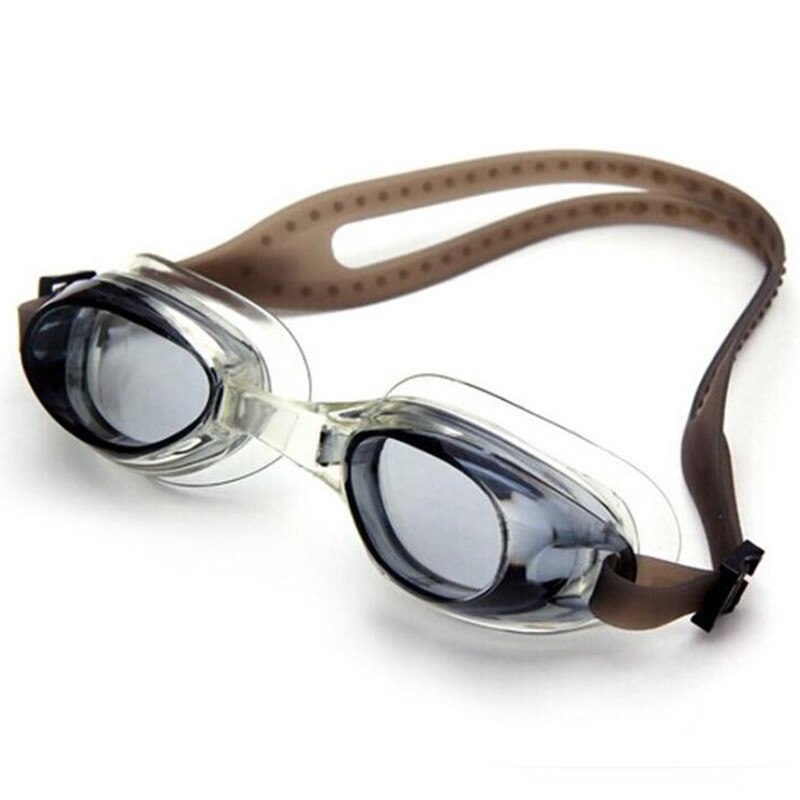 Volwassen Zwembril Clear Lens Anti-fog Sport Water Duiken Eyewear: black