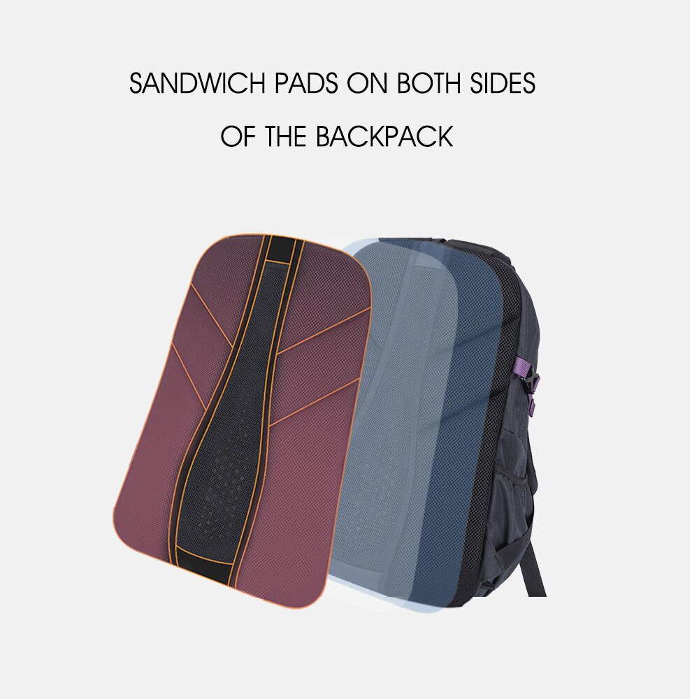 Large Capacity School Backpack Waterproof College Bookbag Men Backpack 15.6 Inch Laptop Daypack Notebook School Backpack