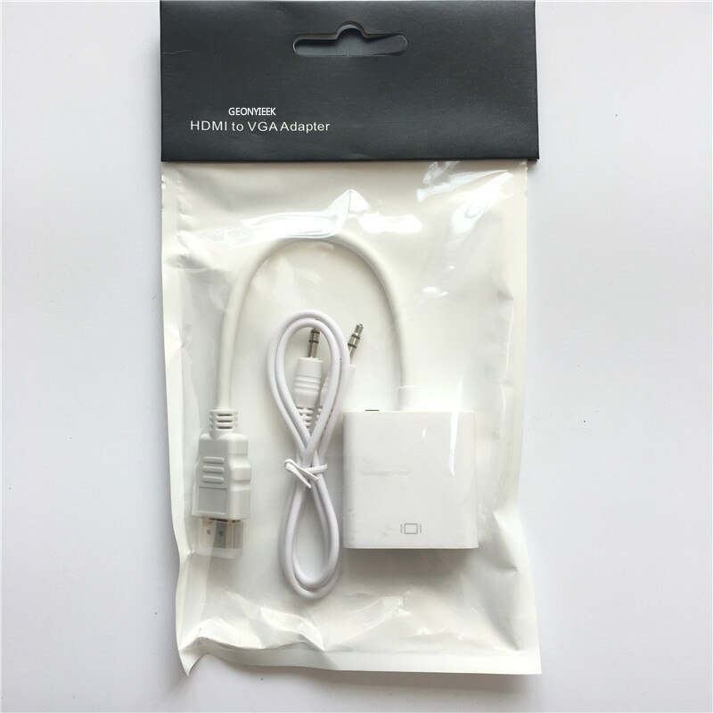 HDMI to VGA Converter Male To Female Cable Adapter 1080P Digital to Analog Video Audio Cable For for Xbox 360 PS3 PC Laptop