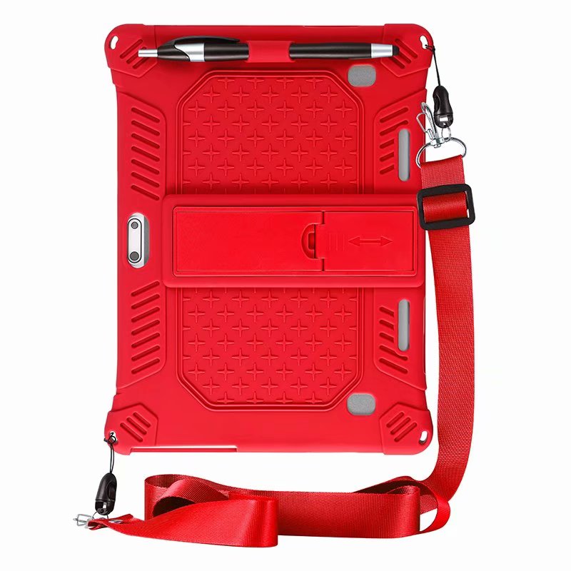 Nettbrettcovber universaletui 10 10.1 tommer for anry  x20 rs10 rs20 silikonbeskyttelsesdeksel + penn+stropp: Rød