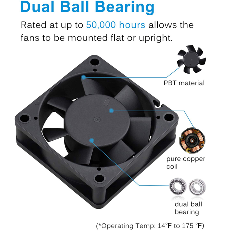DC 12V 24V 6CM 60x60x20 6020 Brushless silent chassis cooling fan