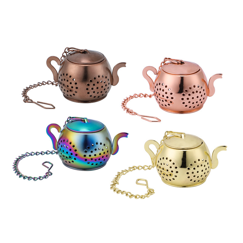 Infusore per tè filtro a forma di teiera in acciaio inossidabile Set da tè filtro strumento per la preparazione del tè filtro in acciaio inossidabile accessorio per utensili da cucina
