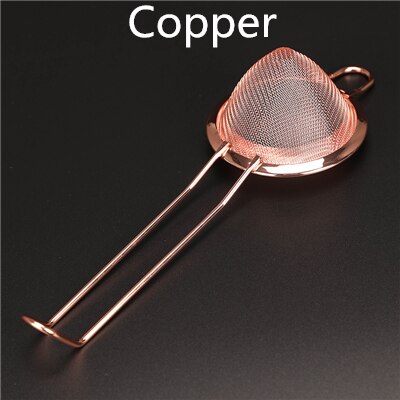Bar Cocktail Strainer 304 Stainless Steel Cocktail Sieve Great For Removing Bits From Juice Fine Mesh Strainer Barware: Copper 22.5cm