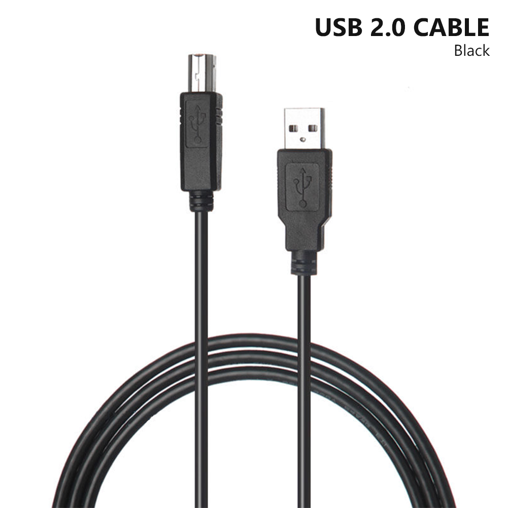 Cable Usb de alta velocidad para impresora Canon, Epson, Brother, HP, macho A macho, sincronización de datos, 1m, 1,8 m, 3m, 5m: Negro / 3 m