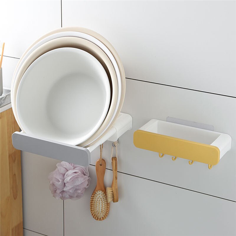 Multifunctional Clothes Hanger Storage Rack Organization Concealed Bathroom And Kitchen Supplies Telescopic Washbasin Rack
