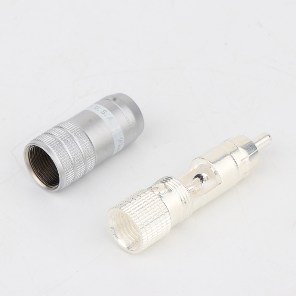 8Pcs R1728 Silver Plated RCA Connector RCA Plug RCA Male Interconnect Cable Plug Hifi RCA Jack